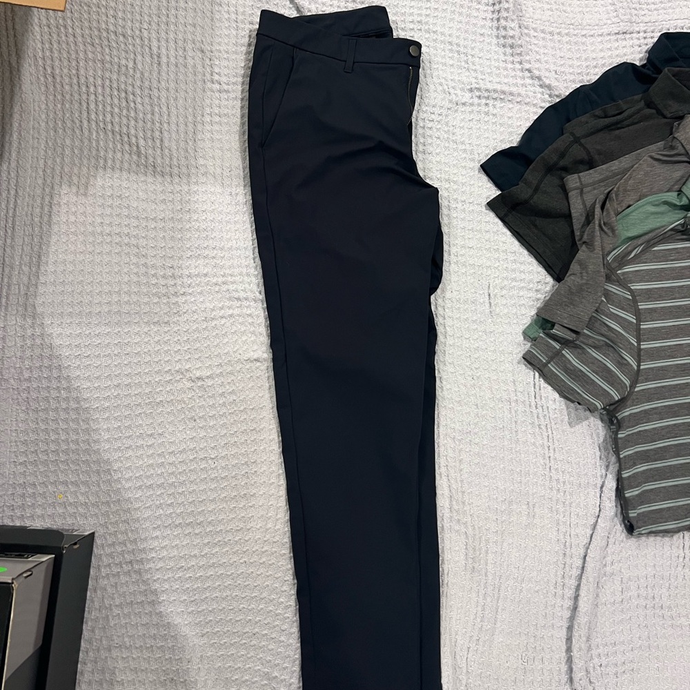 Men’s Black Lululemon ABC Pants size 34.